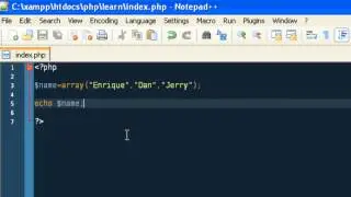 Intro into PHP - 7 - Numeric Array