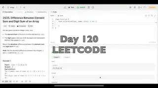 DAY 120: LeetCode Problem 2535. Difference Between Element Sum and Digit Sum of an Array - Swift