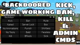 (FE) ROBLOX Backdoor Game | Kick, Ban Admin Commands
