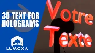 Tutoriel texte 3D pour hologramme / Tutorial 3D text for holographic fan
