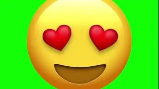 Emoji - Green Screen - Pantalla Verde || Smiling Face With Heart Eyes -  Ojos de corazón