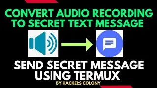 How to Hide Audio Recording in Secret Message and send audio recording anonymously to anyone