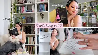 new bookshelf, thought provoking reads, Q&A ☁️♡ a cosy & chatty vlog