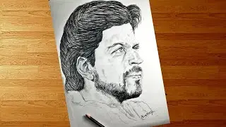 Pencil sketch shahrukh khan✏️ ytshorts |शाहरुखखान की पेंसिलस्केच ड्राइंग कैसे बनाएं #srk #actor
