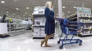 Wearing Pantyhose and Shopping