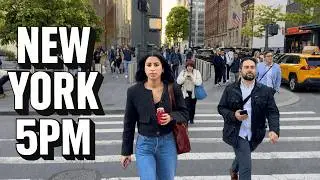 Here's What Happens on Manhattan's West Side at Rush Hour | 9th Avenue to Chelsea 4K