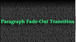 Paragraph Fade-Out Transition | Pure CSS | NoorHUB