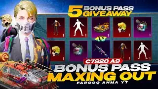 C7S20 A9 Bonus Pass Maxing Out | 5 Bonus Pass Giveaway | 🔥 PUBG MOBILE 🔥