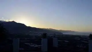sunrise timelapse over mountain near nerja spain