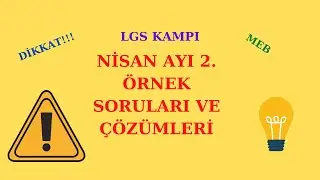 #LGS2020 #2006TAYFA MEB NİSAN AYI 2. ÖRNEK SORULARI VE ÇÖZÜMLERİ