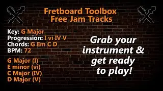Free Jam Tracks G Maj I vi IV V 72BPM