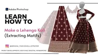 How To Make Lehenga Kali in Adobe Photoshop for beginners