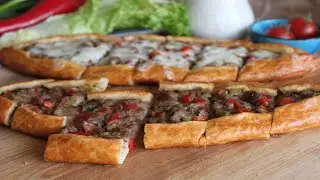 Как готовят пиде / Кушбашилы пиде с мясом - турецкая пицца / Kuşbaşılı pide / Турецкая кухня