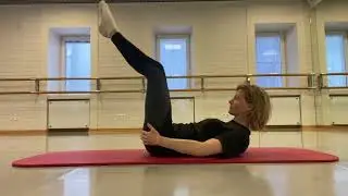 Пресс серия. Double leg stretch.