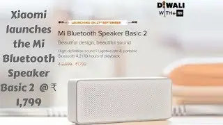 Xiaomi launches the Mi Bluetooth Speaker Basic 2 @ ₹ 1,799 | Mi Diwali | Telecom India