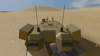 Space Engineers - Mammoth Tank vs 4 Light Tanks - Messy Confrontation
