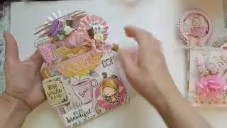 Expendable file flipbook | shabby chic flipbook |