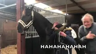 Blind opzadelen en rijden?! #challenge