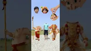 Ganesha ji 😍_ Lord krishna wrong head challenge _ vfx Bhakti🙏🙏🙏 video
