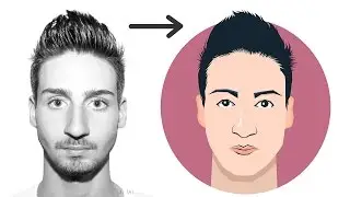 Tutorial Vector Portraits - the man (Using medibang) Mobile