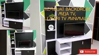 Membuat Backdrobe TV, Meja TV Minimalis
