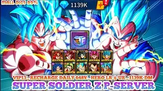Super Soldier Z Private Server - V13 , Free Recharge Daily , Hero LR & UR Gift Box x1 , 1139K DM