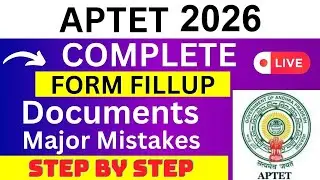 APTET 2024 Application Form - APTET Registration 2024| How To Fill APTET 2024 Application Form