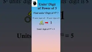 Units digit of Power of 5 using Remainders! | BrushMyQuant 
