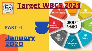 Current Affairs for wbcs 2021 | January 2020 current affairs| Part 1