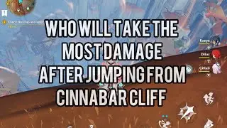 Genshin impact cliff drop damage test. Cinnabar cliff drop test for Varesa, Kaeya, Diluc and Citlali
