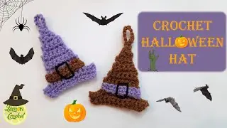 How to Crochet Halloween Hat| Halloween Crochet Tutorials | Lemon Crochet🎃