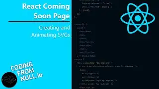 React Coming Soon Page #3 - Creating and Animating SVGs