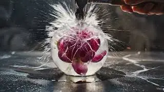Frozen Flower Smash 💥🌸 | Cinematic ASMR in 8K Slow Motion