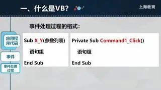 1201 高中 信息科技 华师大社 高1 上 第7单元 VB程序设计基础