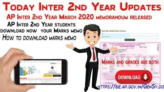 AP Inter 2nd Year updates | Download Your Marks Memo | Now Available Hurry Up | Today Live updates