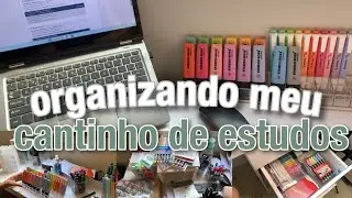 organizando meu cantinho de estudos, tour atualizado e passei na faculdade | Mariana Ramos