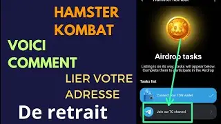 Hamster Kombat !! Voici Comment Lier votre Adresse de Retrait ton wallet sur hamster Kombat