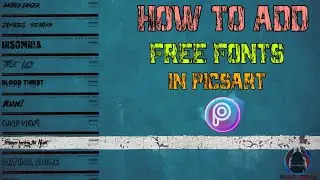 How to Add Font in PicsArt | How to add Custom Fonts in picsart|Picsart editing tutorial  silentguru