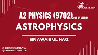 Astrophysics (Lecture 3) [A2 9702 Physics 2023-24]