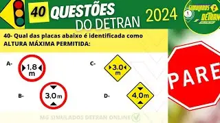 Questões de Legislação de trânsito da prova teórica do Detran, 