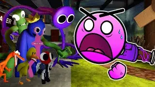 Geometry Dash Pink Vs Rainbow Friends - Friday Night Funkin - Roblox Rainbow Friends