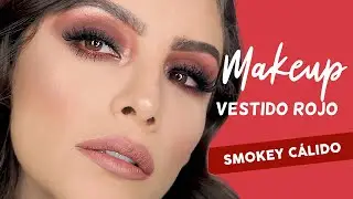 MAQUILLAJE DE NOCHE CON VESTIDO ROJO | SMOKEY CÁLIDO | Muakk.com