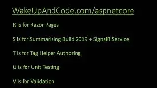 ASP .NET Core 2019 Blog Series