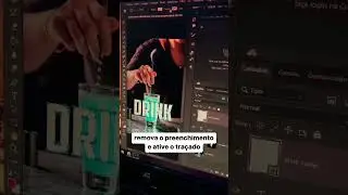 Tutorial rápido de como fazer esse efeito de texto vazado no Photoshop #emilysouza #textovazado