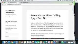 React Native Video Calling App Demo – Part 10
