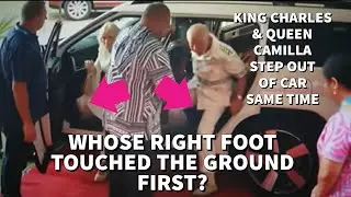 KING CHARLES & CAMILLA STEPPING OUT OF CAR SAME TIME #BRITISHROYALFAMILY CATHERINE#FYP
