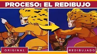 TIMELAPSE REDRAWING CHEETARA + ENEMIGO | THUNDERCATS | 80/90 INTROS 4K