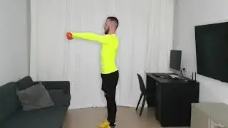 Подъем гантелей перед собой