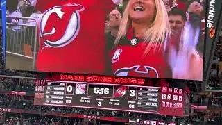 NJ Devils NY Rangers Playoffs Game 5 WELCOME TO THE JUNGLE!  The Rock goes WILD!