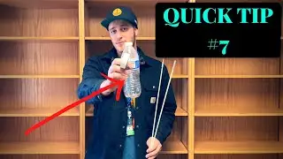 Electrician Quick Tip #7 Water Bottle Cable Tray Trick
